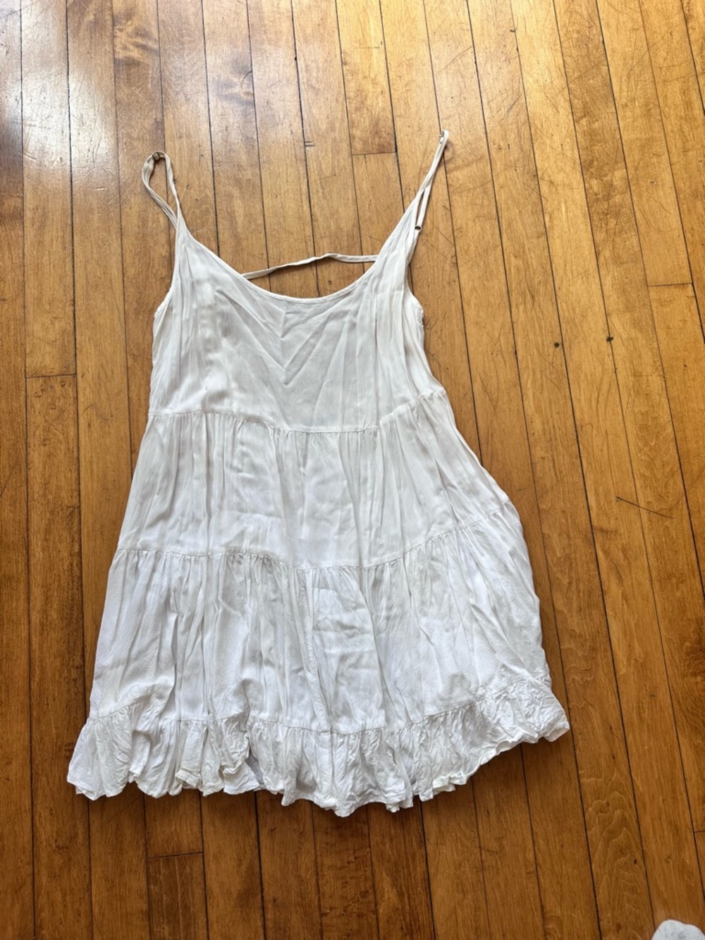 Brandy Melville White Tiered Mini Dress